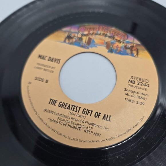 Hard To Be Humble / Greatest Gift of All by Mack Davis 45 RPM Country - Picture 4 of 4